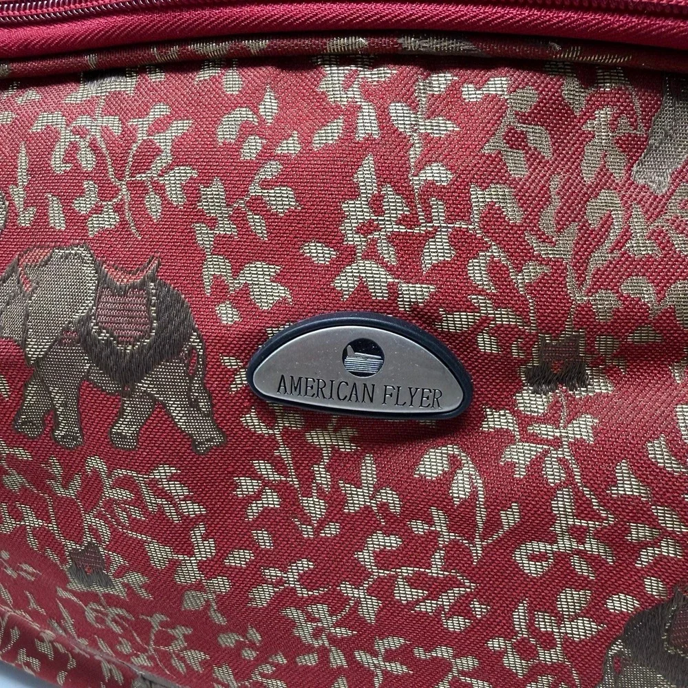 Rare American Flyer Luggage Budapest Personal Bag‎ Metalic Red Carry on